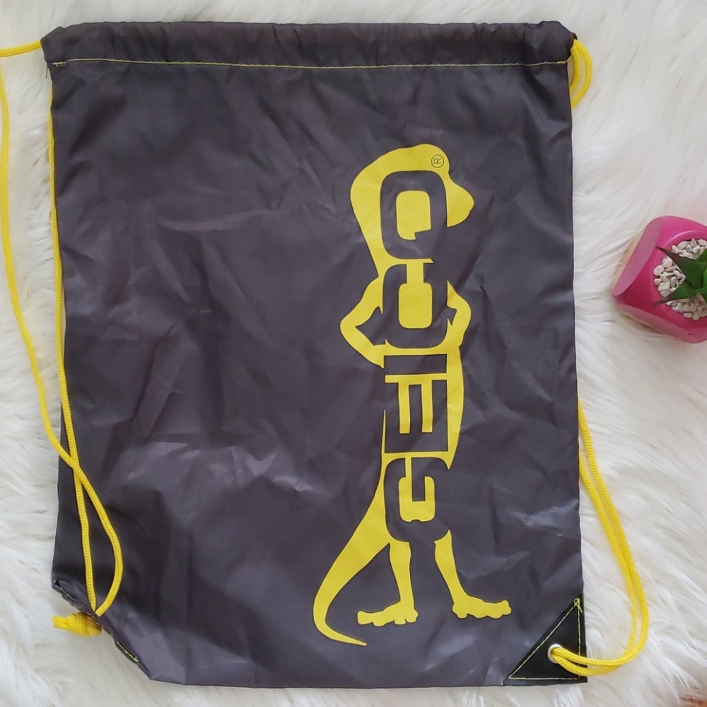 Geico Gecko Yellow And Gray Drawstring Backpack